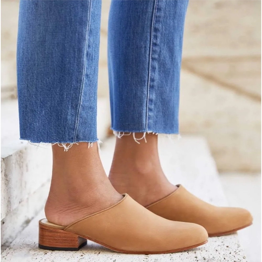 NISOLO Mariela Tan Leather Mules 8